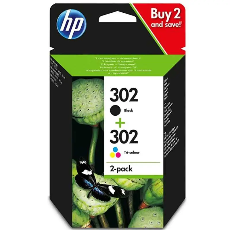 HP 302 Noir couleur Pack de 2 Cartouches d'encre au meilleur prix