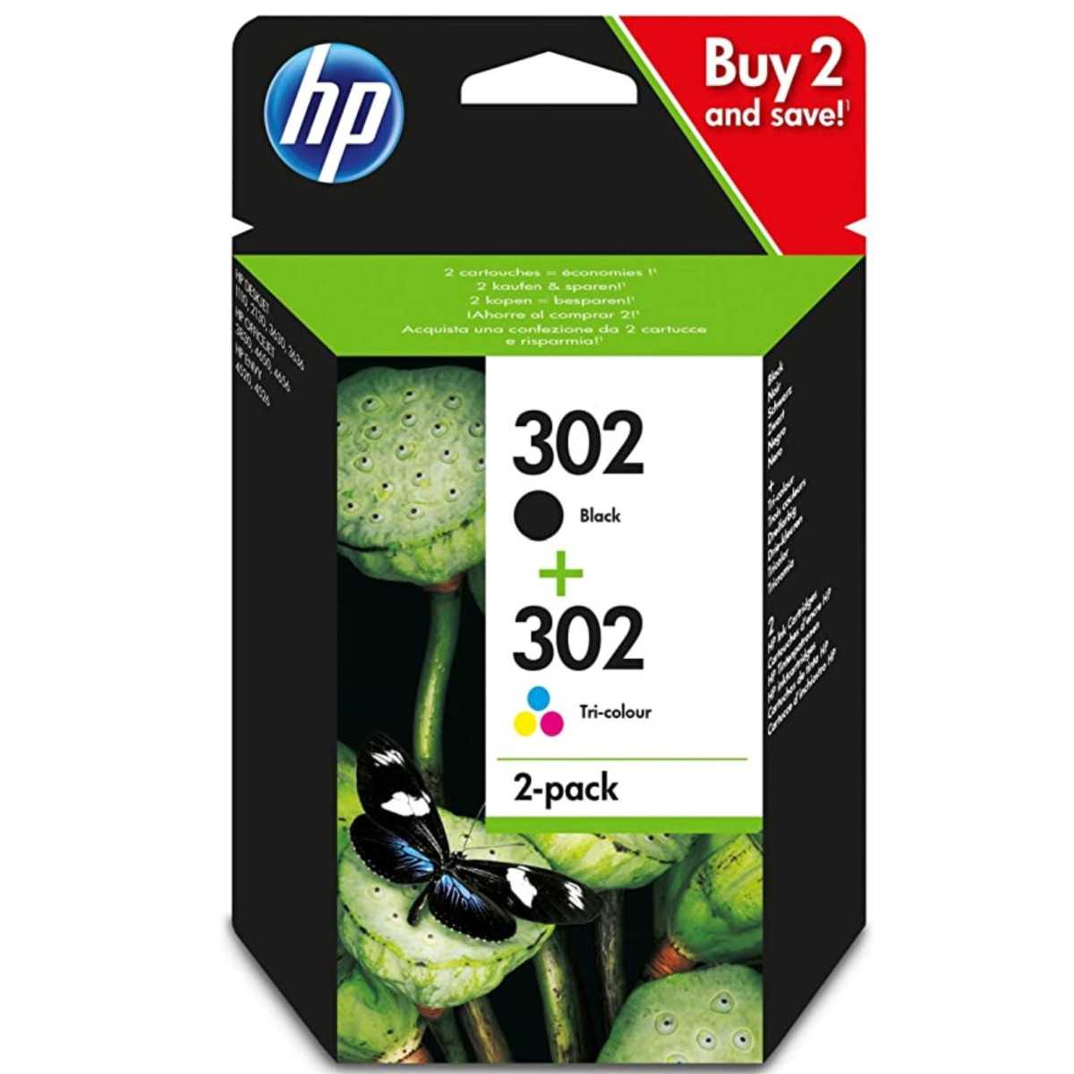 HP 302 Noir couleur Pack de 2 Cartouches d'encre au meilleur prix HP 302 Noir couleur Pack de 2 Cartouches d'encre au meilleur prix