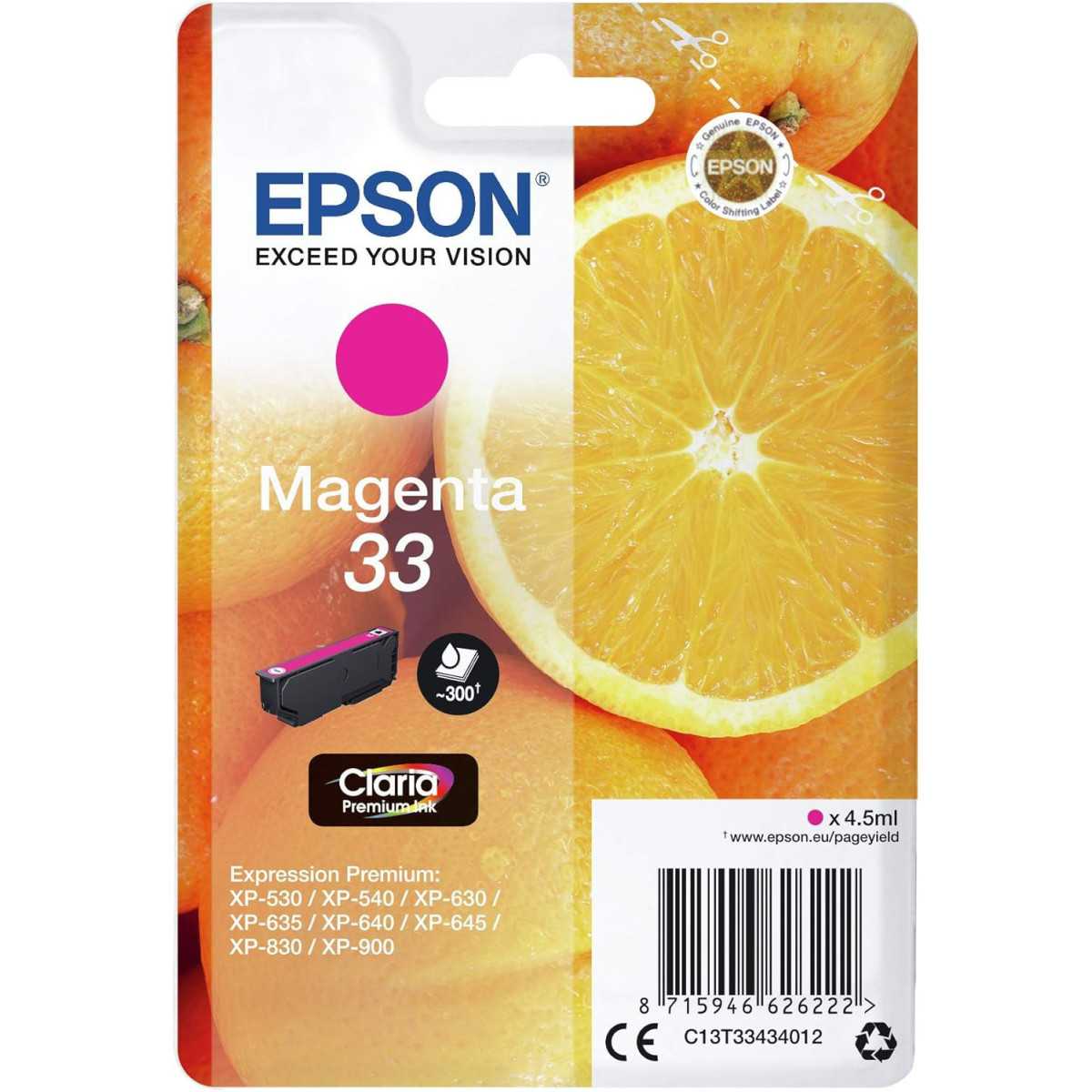Epson 33 Magenta cartouche d'encre d'origine au meilleur prix Epson 33 Magenta cartouche d'encre d'origine au meilleur prix