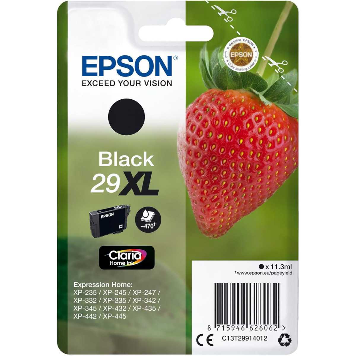 Epson 29XL Fraise Noir Cartouche d'encre d'origine au meilleur prix Epson 29XL Fraise Noir Cartouche d'encre d'origine au meilleur prix