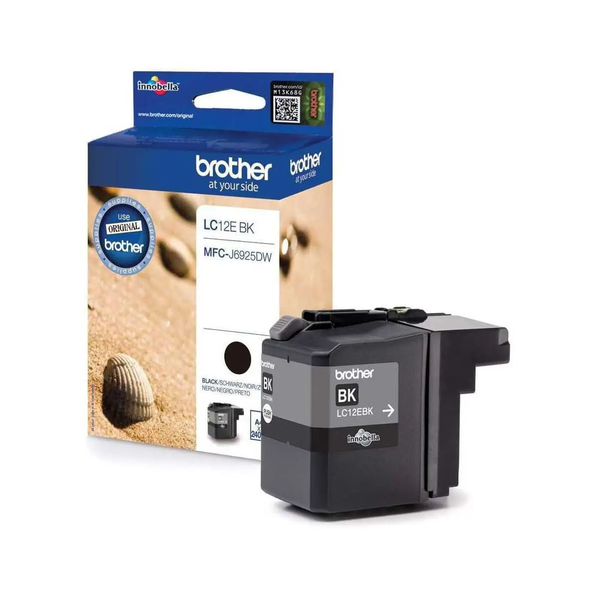 BROTHER LC12E BK Noir Cartouche authentique au meilleur prix