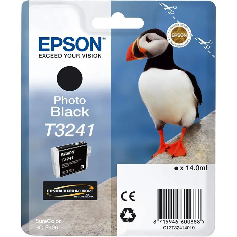 EPSON T3241 Noir photo Macareux Cartouche authentique au meilleur prix