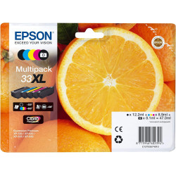 Epson 33XL Noir couleur Pack de 5 cartouches d'encre d'origine