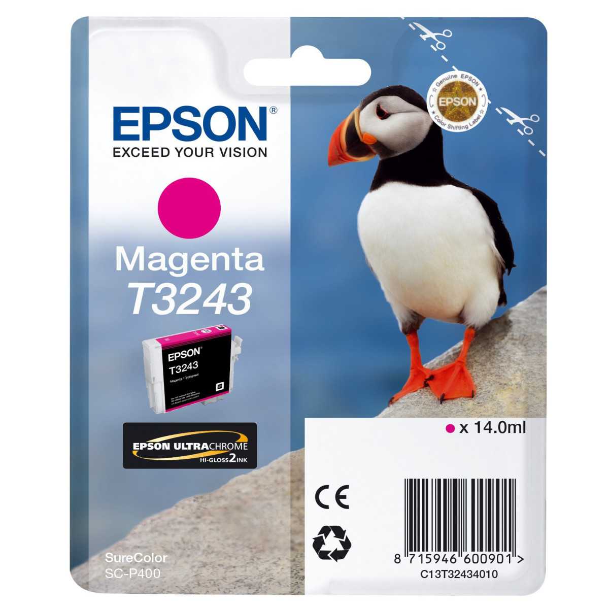 EPSON T3243 Magenta Macareux Cartouche d'encre au meilleur prix EPSON T3243 Magenta Macareux Cartouche d'encre au meilleur prix