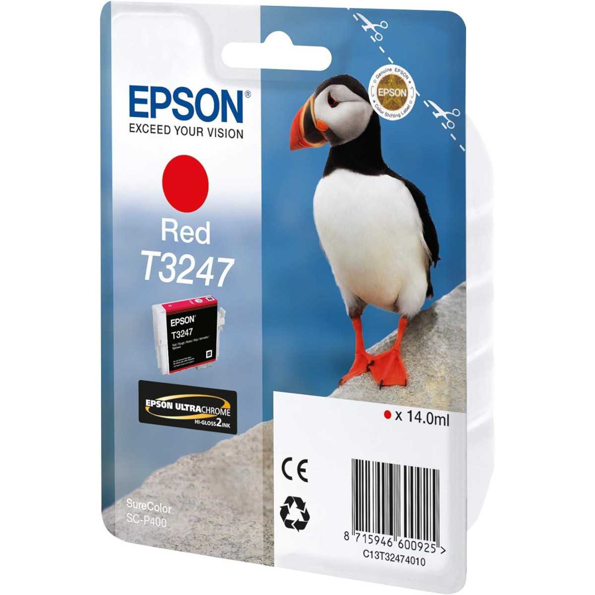 EPSON T3247 Rouge Macareux Cartouche d'encre au meilleur prix EPSON T3247 Rouge Macareux Cartouche d'encre au meilleur prix