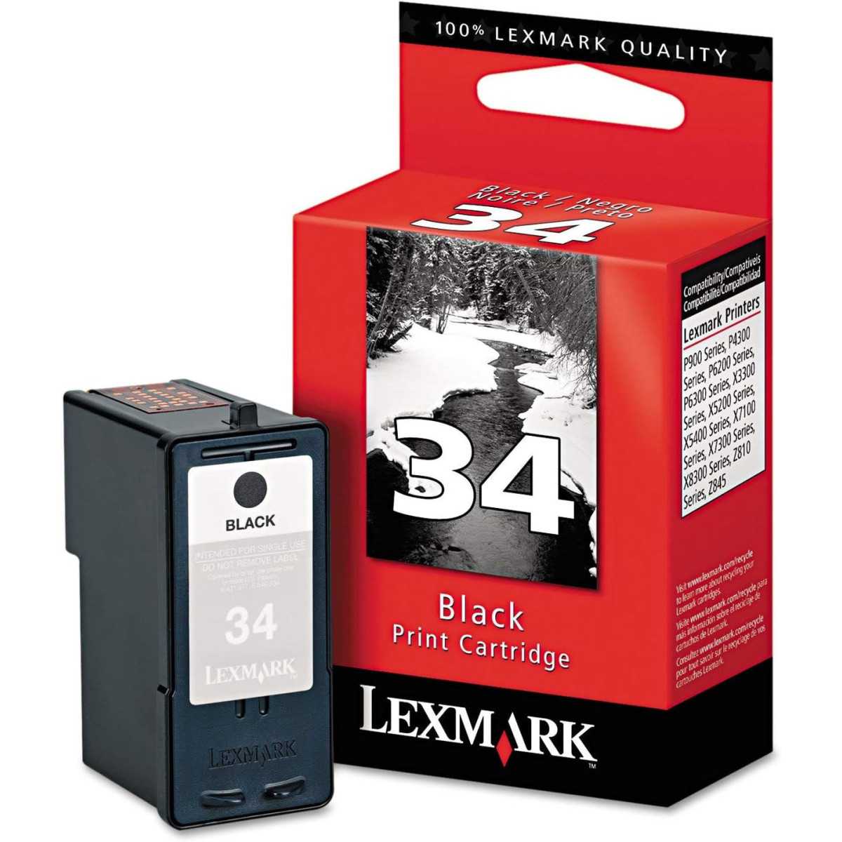 Lexmark 34 Noir cartouche d'encre d'origine au meilleur prix Lexmark 34 Noir cartouche d'encre d'origine au meilleur prix
