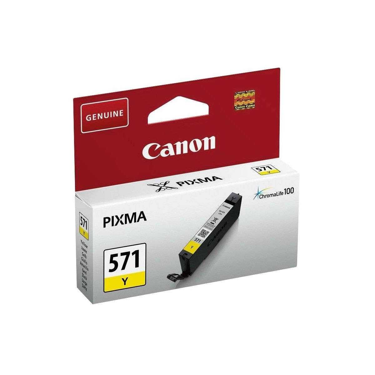 Canon CLI-571Y Jaune cartouche d'encre d'origine au meilleur prix Canon CLI-571Y Jaune cartouche d'encre d'origine au meilleur prix