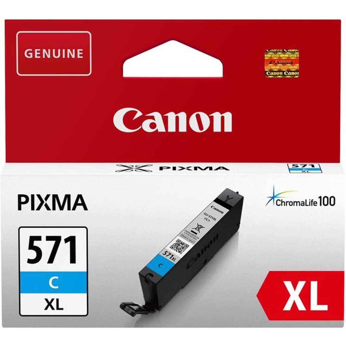 Canon CLI-571C XL Cyan Cartouche d'encre d'origine au meilleur prix Canon CLI-571C XL Cyan Cartouche d'encre d'origine au meilleur prix