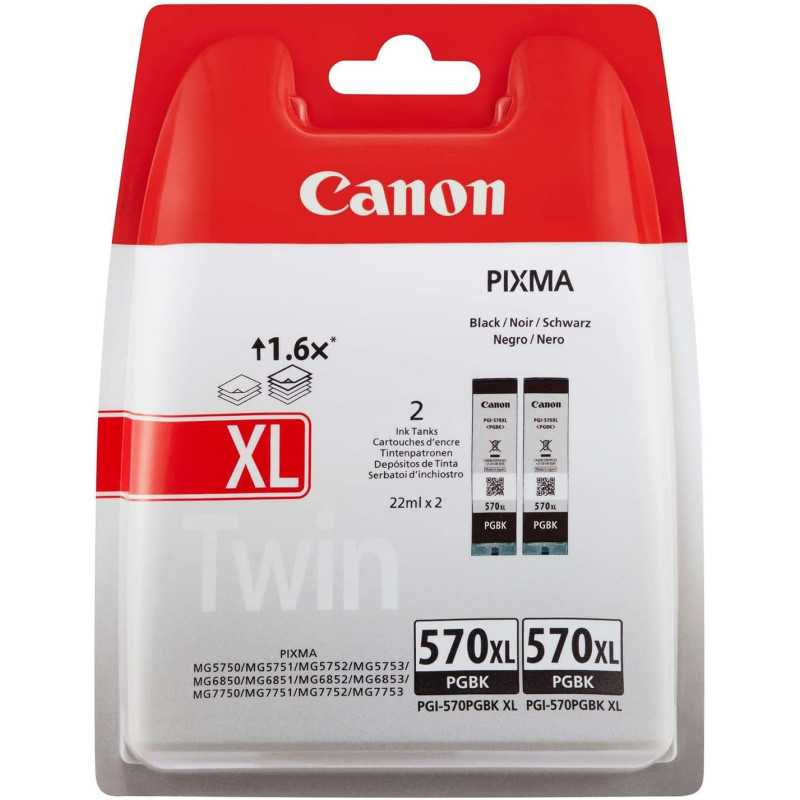 Canon 570XL PGBK Noir Pack de 2 Cartouches d'encre au meilleur prix