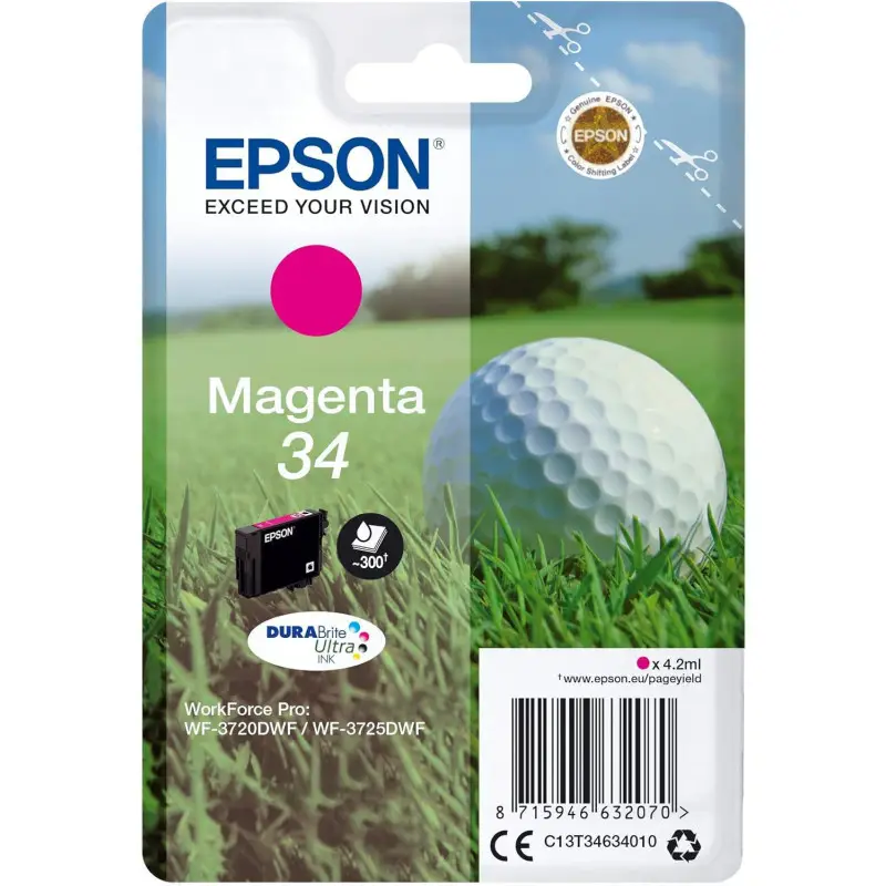 Epson 34 Magenta Balle de golf Cartouche authentique au meilleur prix