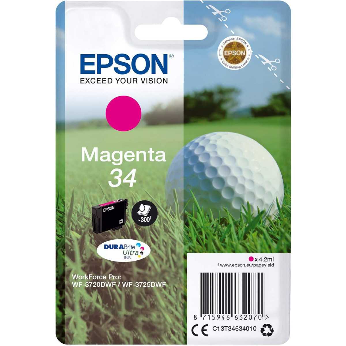 Epson 34 Magenta Balle de golf cartouche d'origine au meilleur prix Epson 34 Magenta Balle de golf cartouche d'origine au meilleur prix