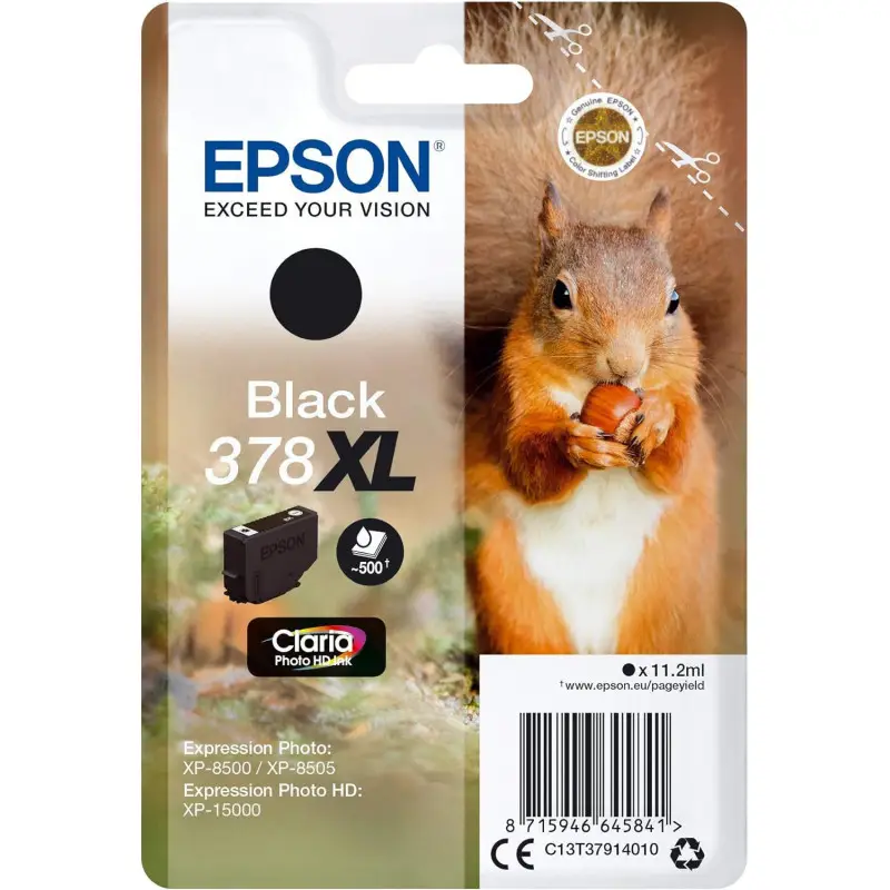 Epson 378XL Noir Ecureuil Cartouche authentique au meilleur prix
