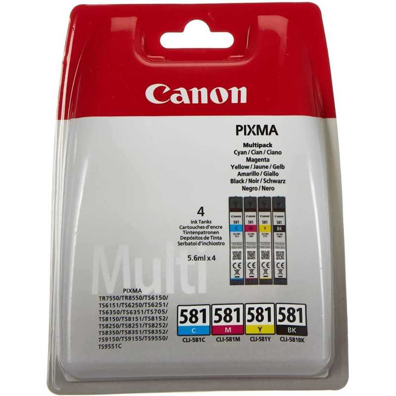 Canon CLI-581 Noir couleur Pack de 4 Cartouches au meilleur prix