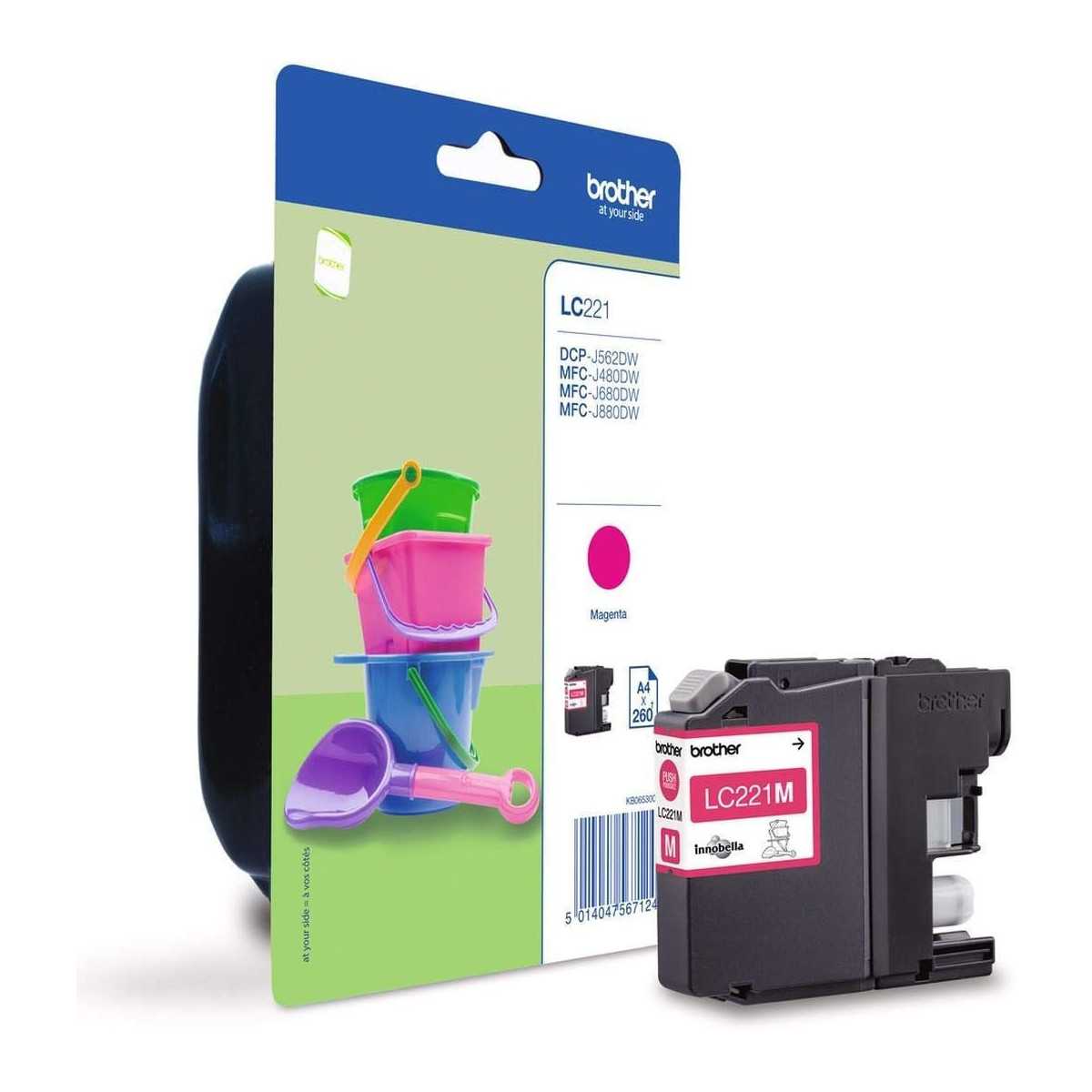 Brother LC221M Magenta Cartouche d'encre d'origine au meilleur prix Brother LC221M Magenta Cartouche d'encre d'origine au meilleur prix