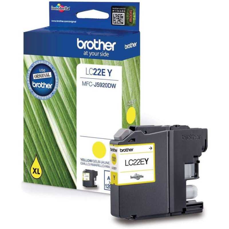 Brother LC22E Y Jaune Cartouche authentique au meilleur prix