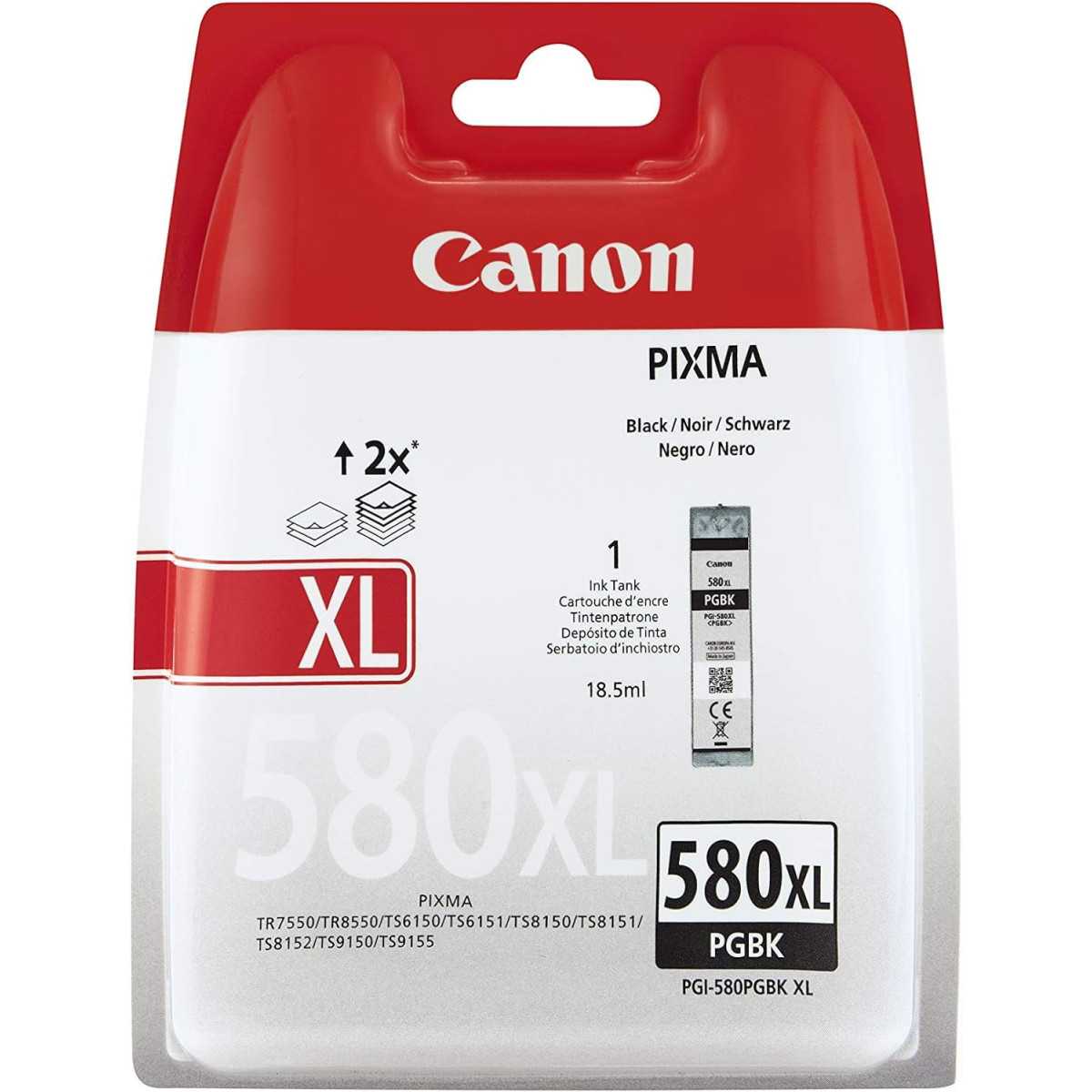 Canon PGI-580XL PGBK Noir Cartouche authentique au meilleur prix Canon PGI-580XL PGBK Noir Cartouche authentique au meilleur prix