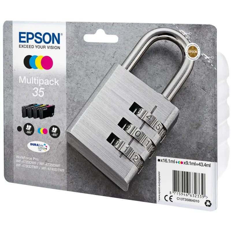 Epson 35 Noir couleur Cadenas Pack de cartouches authentiques au meilleur prix