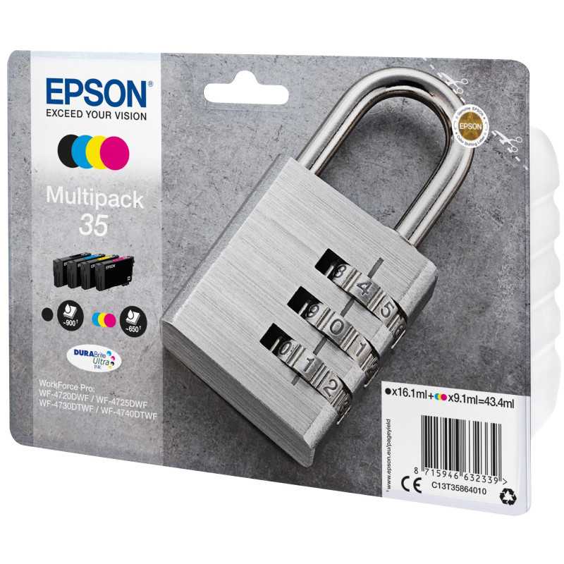 Epson 35 Noir couleur Cadenas Pack de cartouches authentiques au meilleur prix