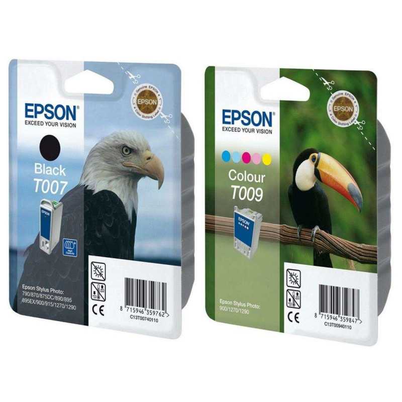 Epson T007/T009 Noir Couleur cartouches d'origine au meilleur prix