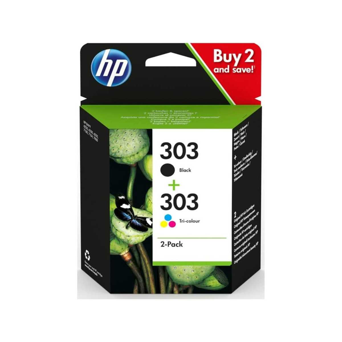 HP 303 Noir couleur Pack de 2 Cartouches d'encre au meilleur prix HP 303 Noir couleur Pack de 2 Cartouches d'encre au meilleur prix
