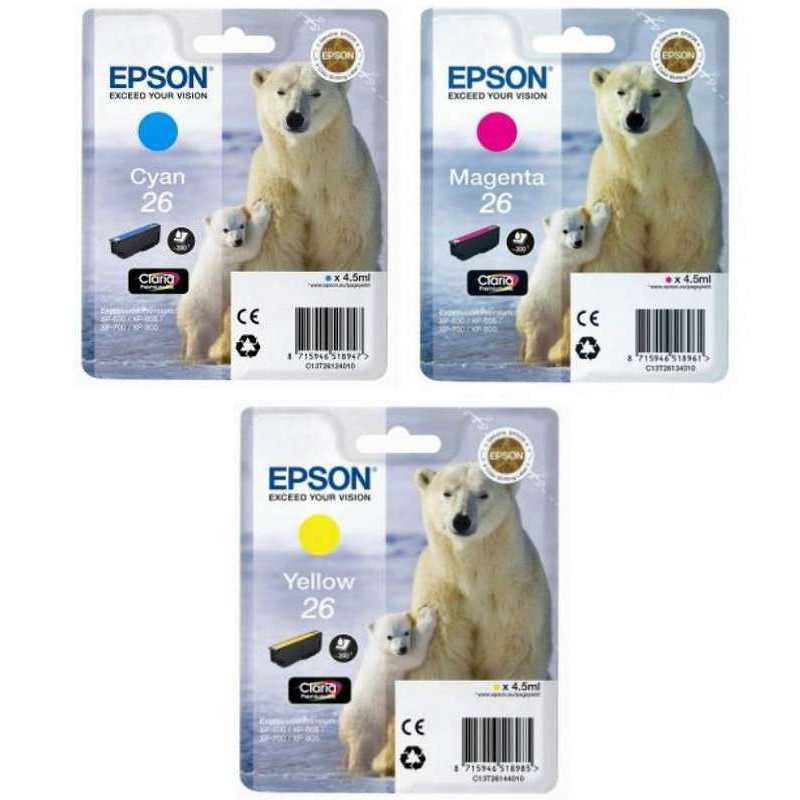Epson 26 Ours polaire Couleur Pack de 3 cartouches au meilleur prix
