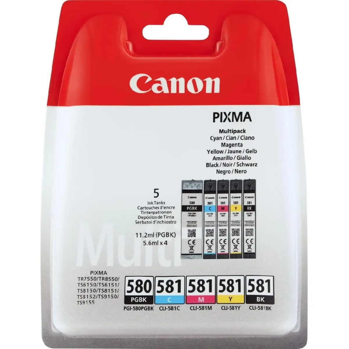Canon PGI-580/CLI-581 Noir couleur Pack de cartouches authentiques au meilleur prix
