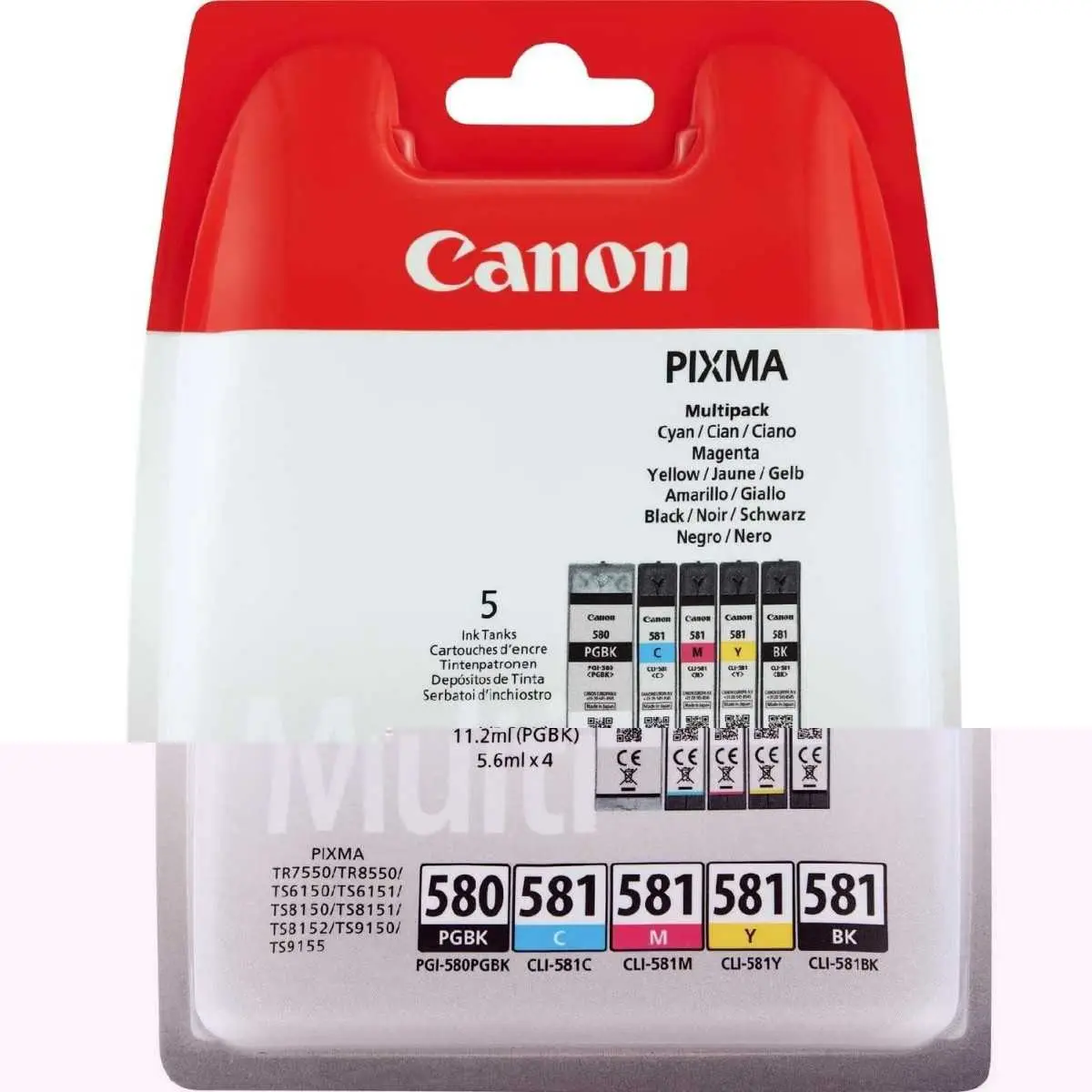 Canon PGI-580/CLI-581 Noir couleur Pack de cartouches authentiques au meilleur prix
