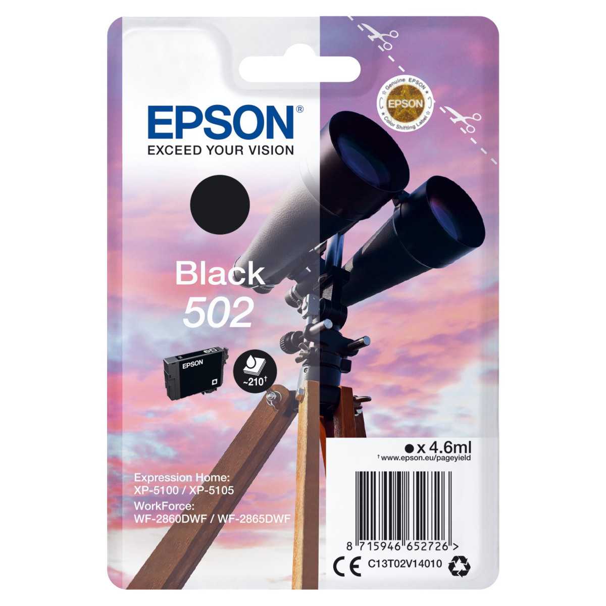 Epson 502 Noir Jumelles cartouche d'encre d'origine au meilleur prix Epson 502 Noir Jumelles cartouche d'encre d'origine au meilleur prix