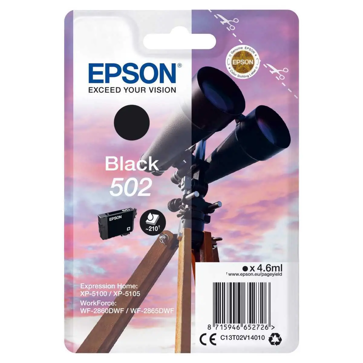 Epson 502 Noir Jumelles Cartouche authentique au meilleur prix