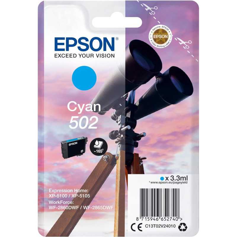 Epson 502 Cyan Jumelles Cartouche d'encre d'origine au meilleur prix
