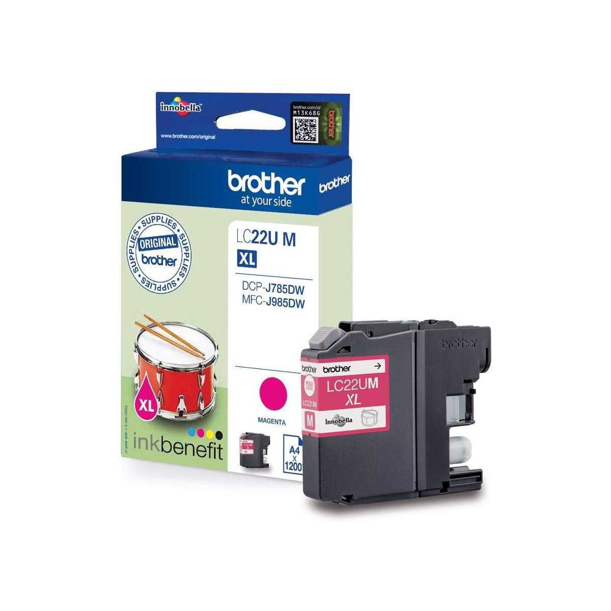 Brother LC22UM XL Magenta cartouche d'encre d'origine au meilleur prix Brother LC22UM XL Magenta cartouche d'encre d'origine au meilleur prix