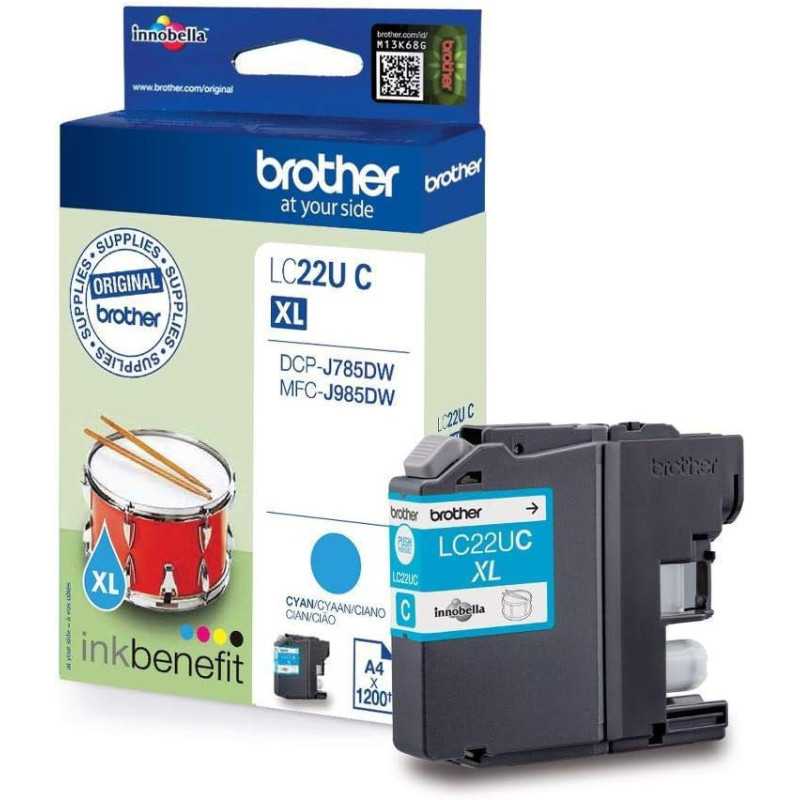 Brother LC22U C XL Cyan Cartouche d'encre d'origine au meilleur prix