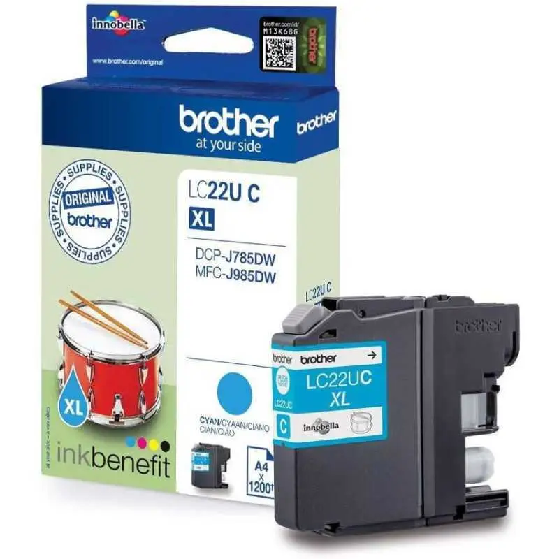 Brother LC22U C XL Cyan Cartouche authentique au meilleur prix