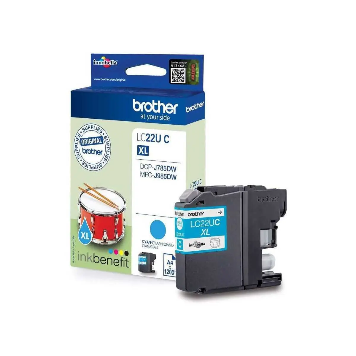 Brother LC22U C XL Cyan Cartouche authentique au meilleur prix