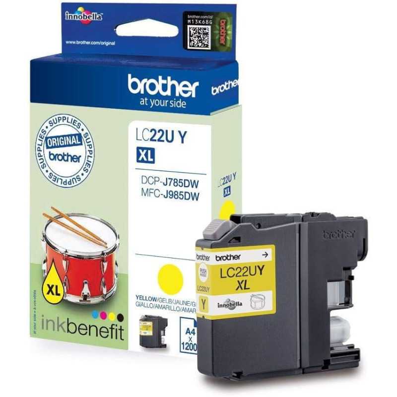 Brother LC22U Y XL Jaune Cartouche d'encre au meilleur prix