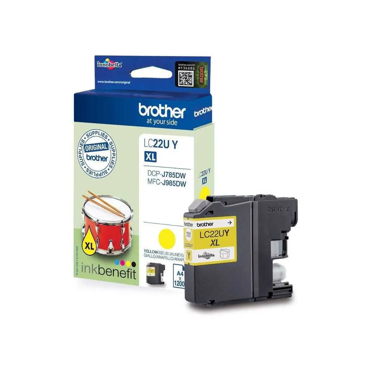 Brother LC22UY XL Jaune Cartouche authentique au meilleur prix