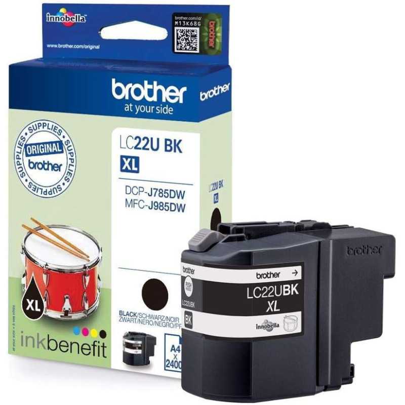 Brother LC22U BK XL Noir cartouche d'encre d'origine au meilleur prix