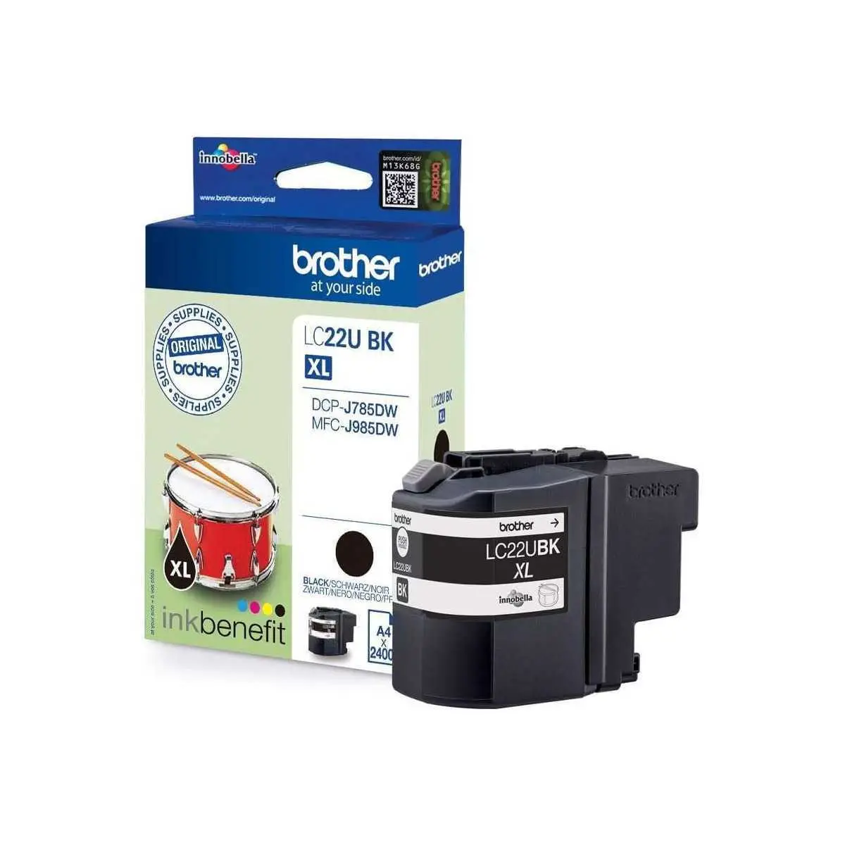 Brother LC22UBK XL Noir Cartouche authentique au meilleur prix