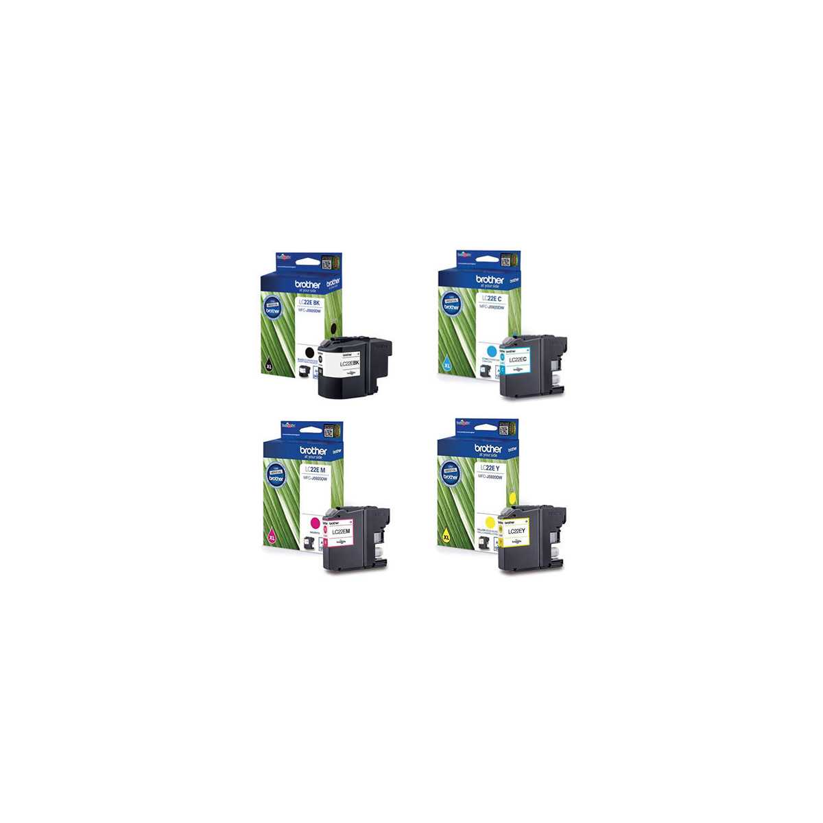 Brother LC22E Noir couleur Pack de 4 cartouches au meilleur prix Brother LC22E Noir couleur Pack de 4 cartouches au meilleur prix