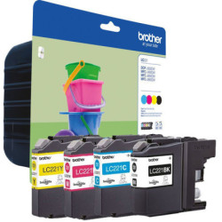 Brother LC221 Noir couleur Pack de 4 cartouches authentiques au meilleur prix