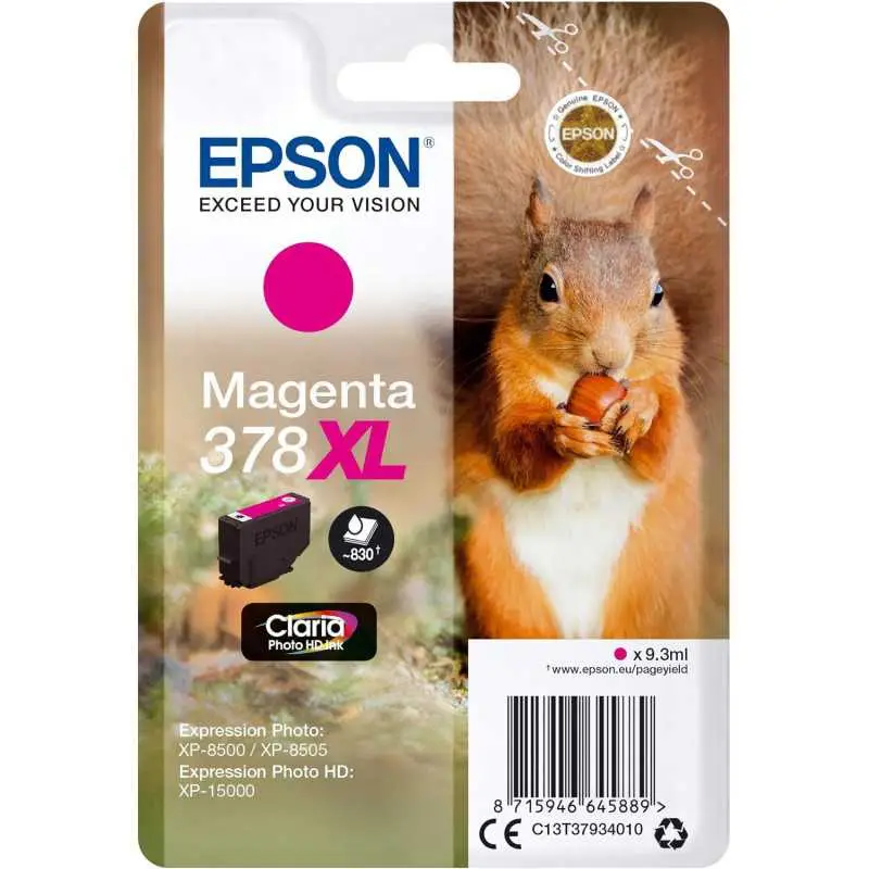Epson 378XL Magenta Ecureuil Cartouche authentique au meilleur prix