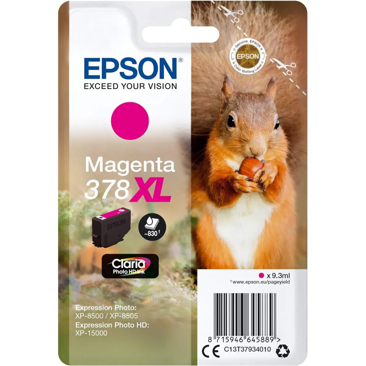 Epson 378XL Magenta Ecureuil Cartouche authentique au meilleur prix