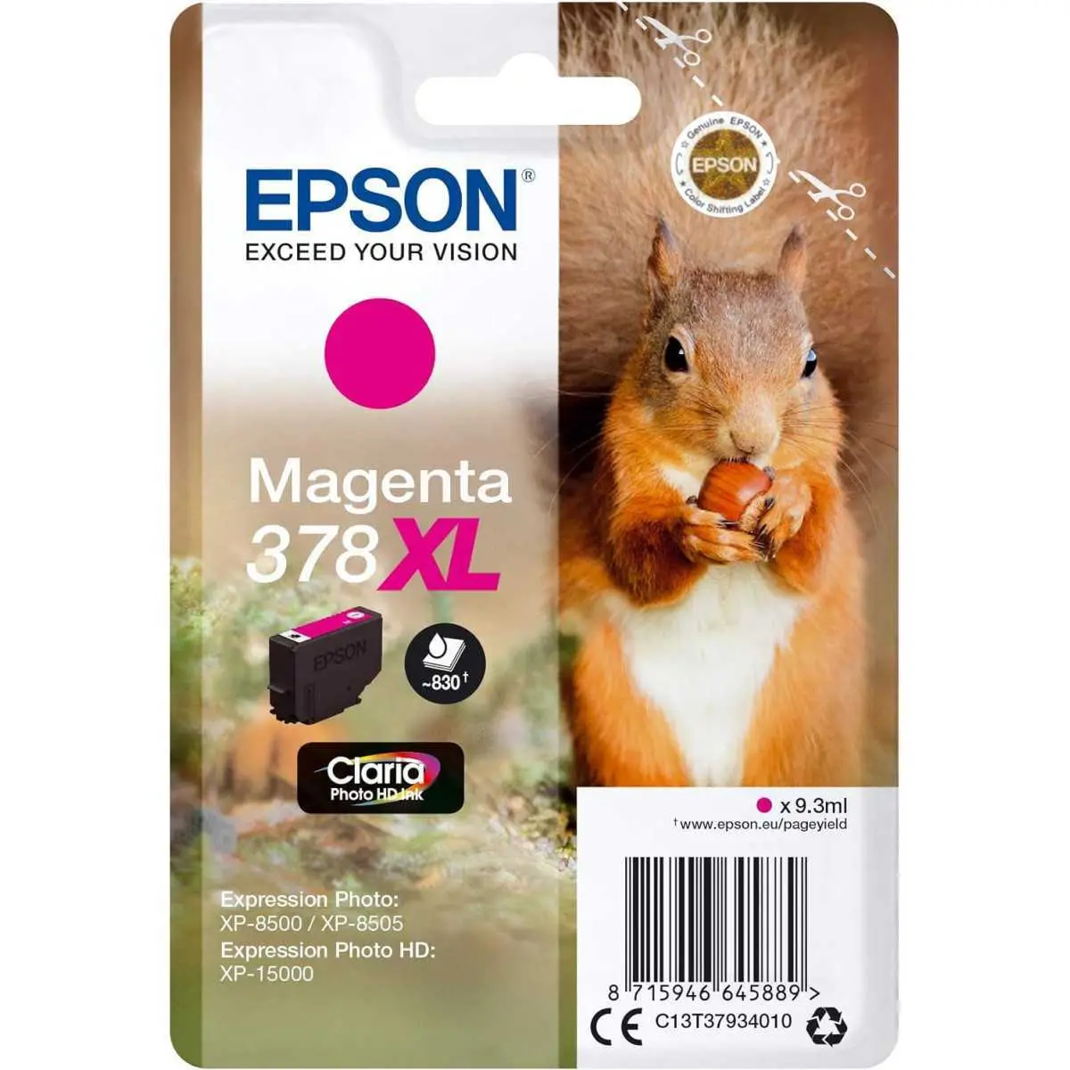 Epson 378XL Magenta Ecureuil Cartouche authentique au meilleur prix