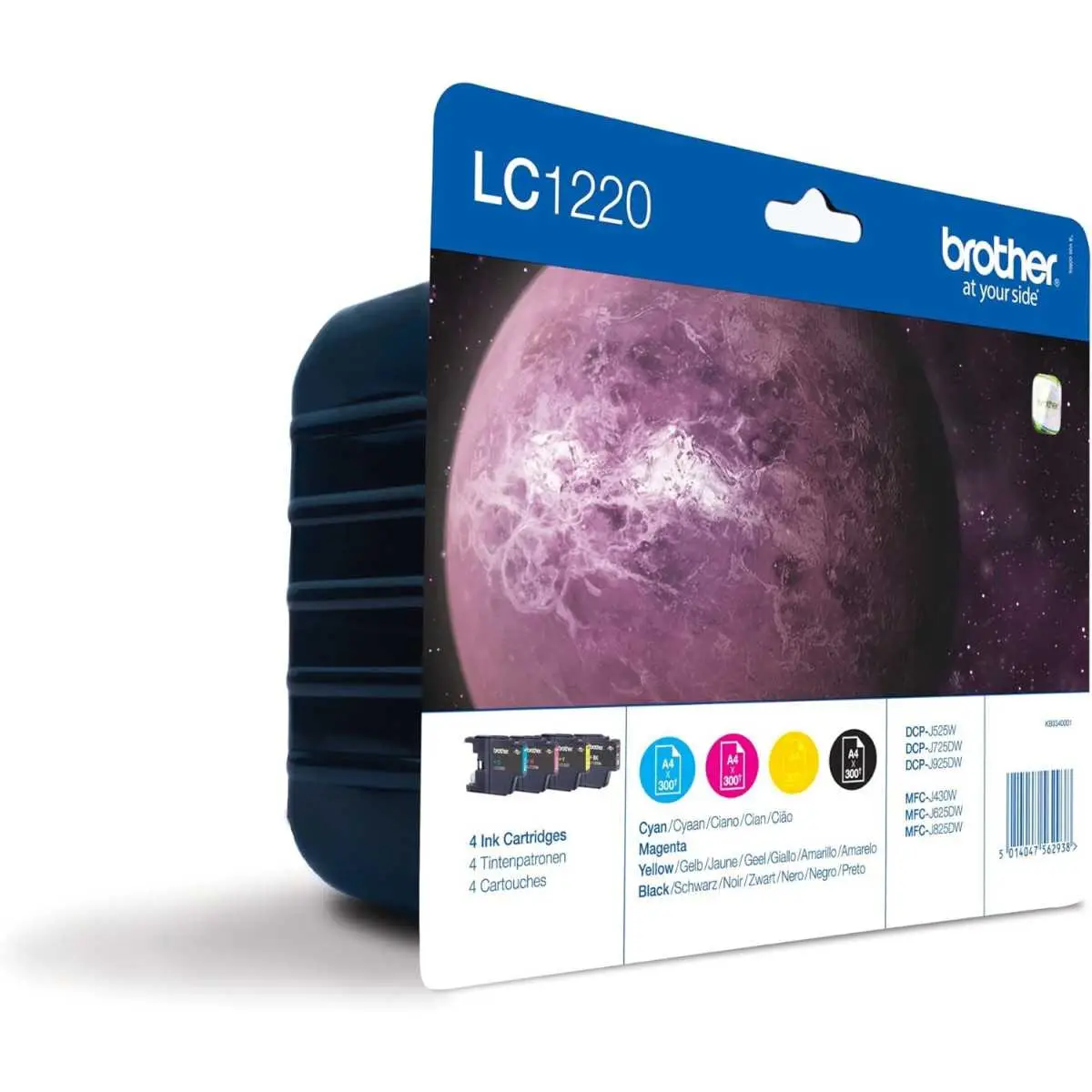 Brother LC1220 Noir couleur Multipack de 4 Cartouches d'encre d'origine Brother LC1220 Noir couleur Multipack de 4 Cartouches d'encre d'origine