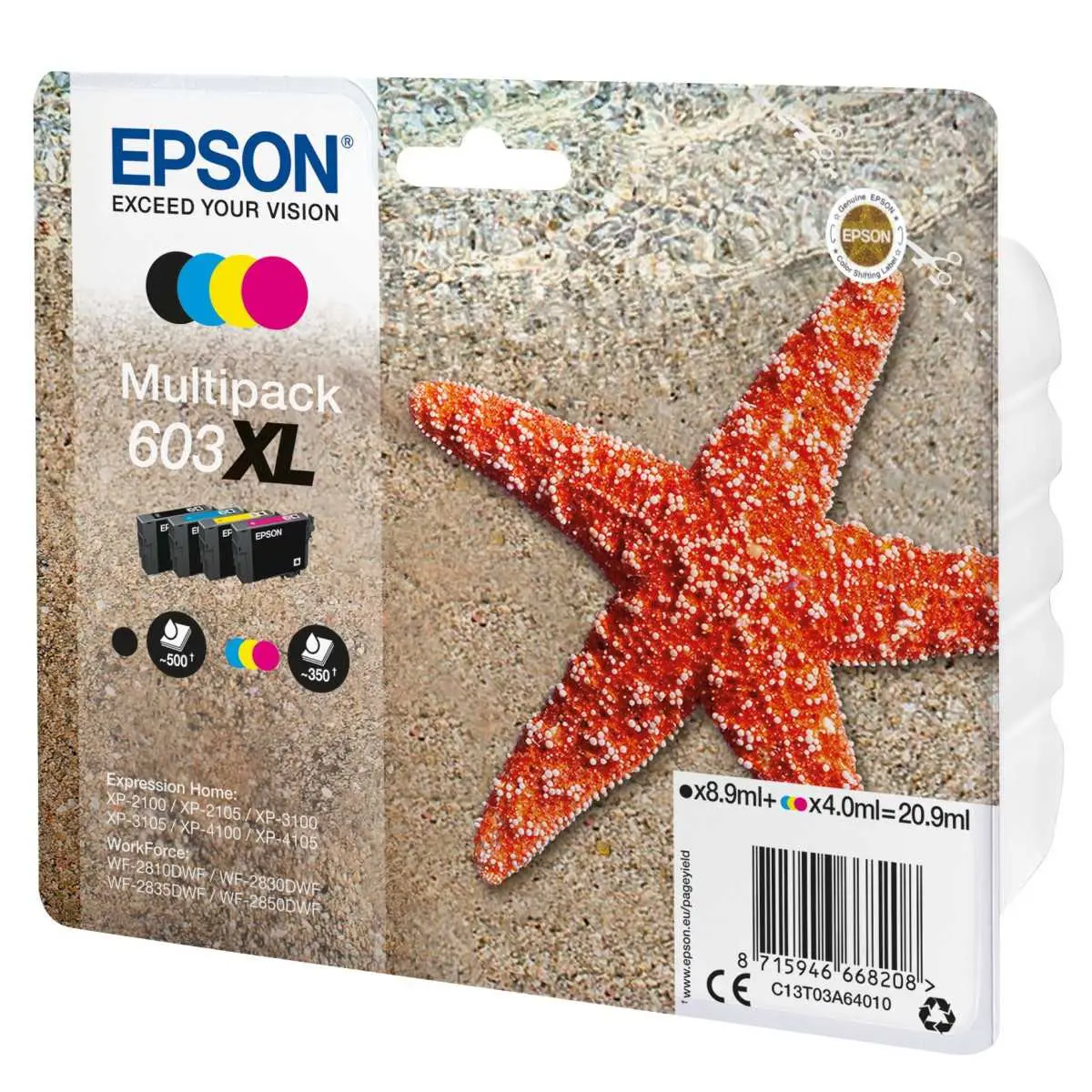 Epson 603XL Noir couleur Etoile de Mer Pack de cartouches authentiques au meilleur prix Epson 603XL Noir couleur Etoile de Mer Pack de cartouches authentiques au meilleur prix