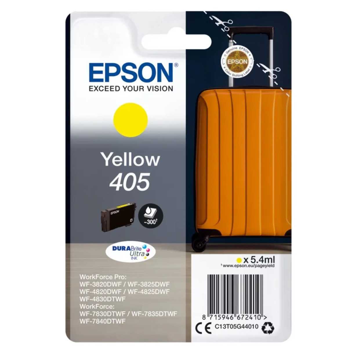 Epson 405 Jaune Valise cartouche d'encre d'origine au meilleur prix Epson 405 Jaune Valise cartouche d'encre d'origine au meilleur prix