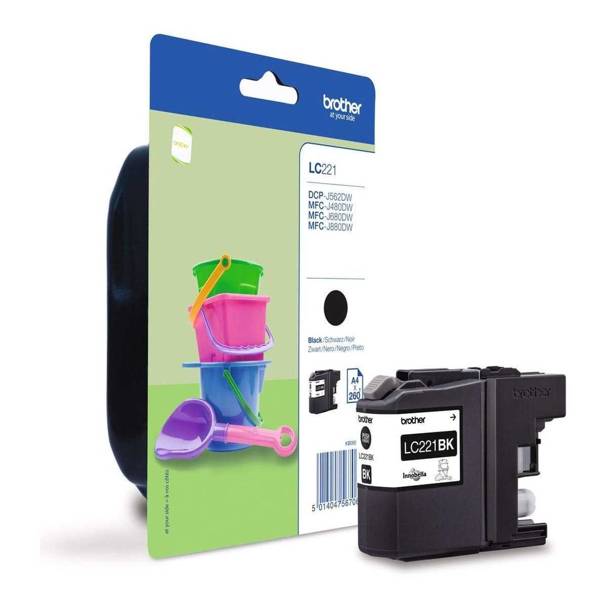 Brother LC221BK Noir Cartouche authentique au meilleur prix Brother LC221BK Noir Cartouche authentique au meilleur prix