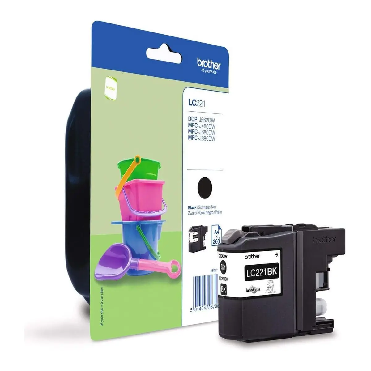 Brother LC221BK Noir Cartouche authentique au meilleur prix