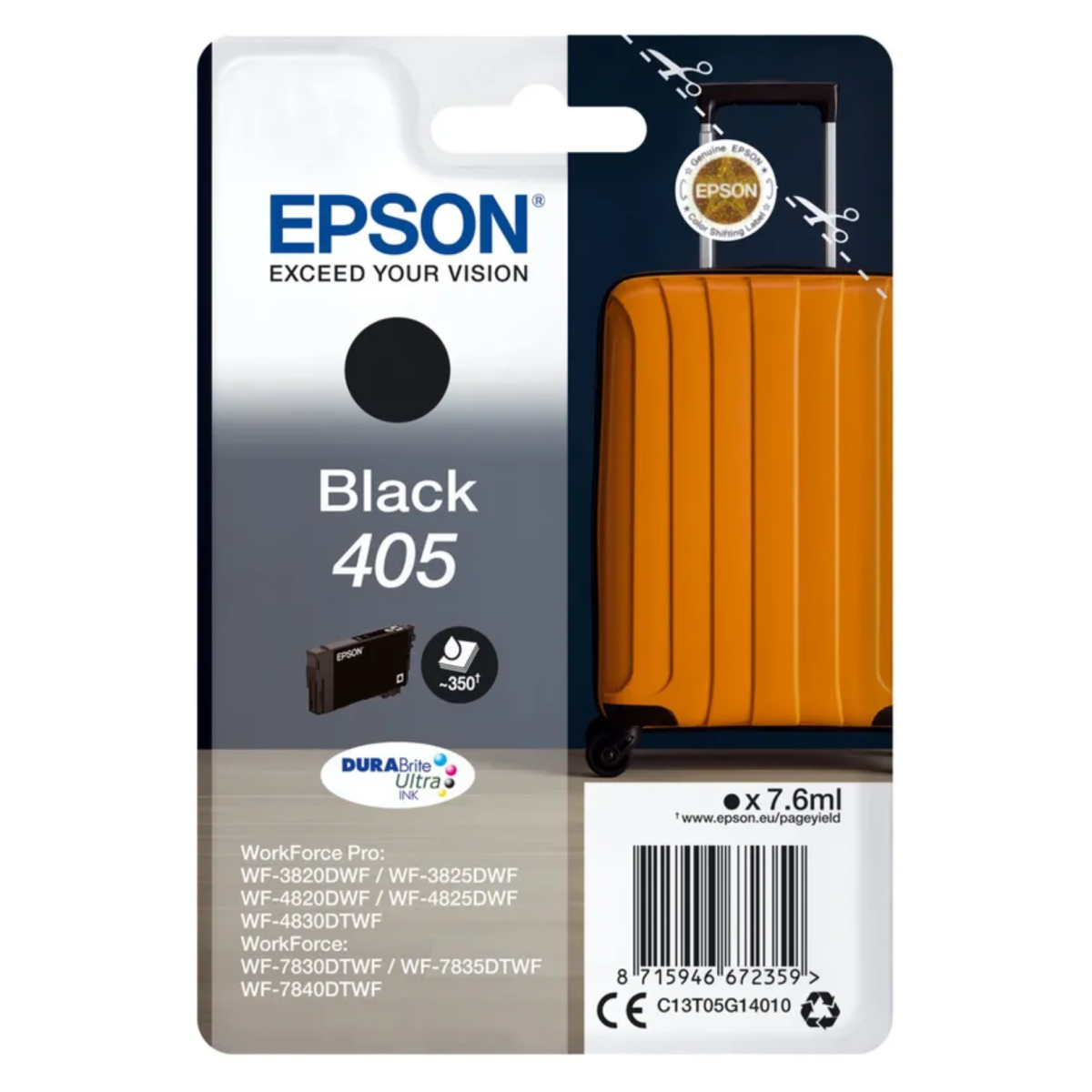 Epson 405 Noir Valise cartouche d'encre d'origine au meilleur prix Epson 405 Noir Valise cartouche d'encre d'origine au meilleur prix