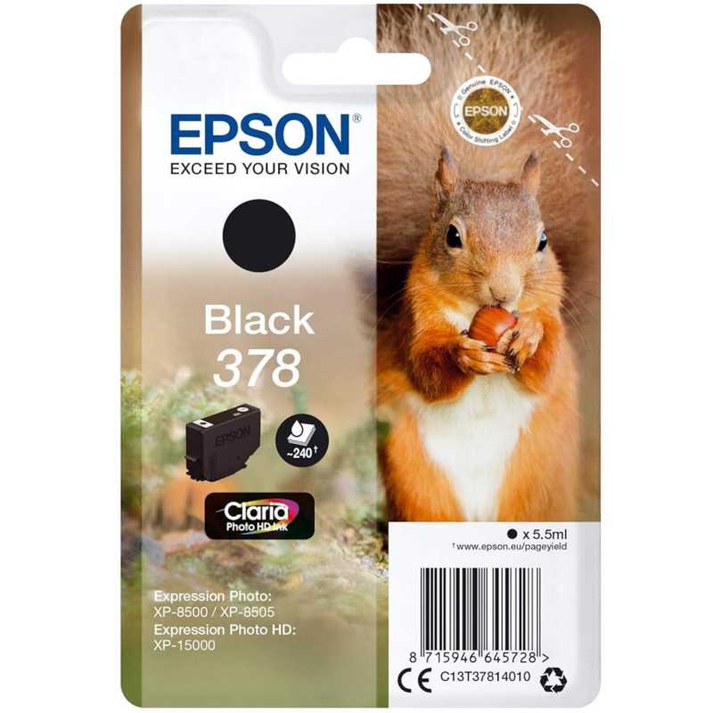 Epson 378 Noir Écureuil d'origine Cartouche d'encre au meilleur prix